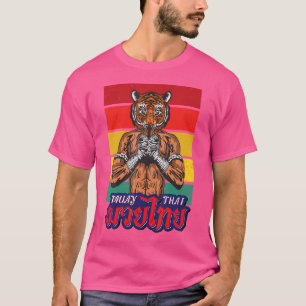 Camiseta Sawadee Thai Tradicional Sak Yant Tigre gemelo Tai