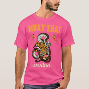 Camiseta Sawadee Thai Tradicional Sak Yant Tigre gemelo Tai