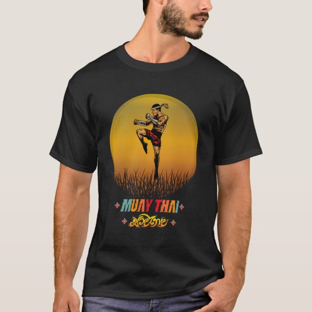 Camiseta Sawadee Thai Tradicional Sak Yant Tigre gemelo Tai (Anverso)