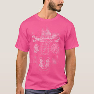 Camiseta Sawadee Thai tradicional Sak Yant Tigres gemelos t