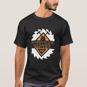 Camiseta Sawdust Es Hombre Purpurina Chainsaw Wood Trabajan