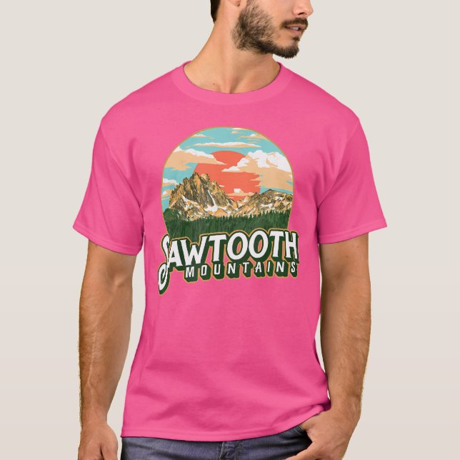 Camiseta Sawtooth Mountains Idaho (Anverso)