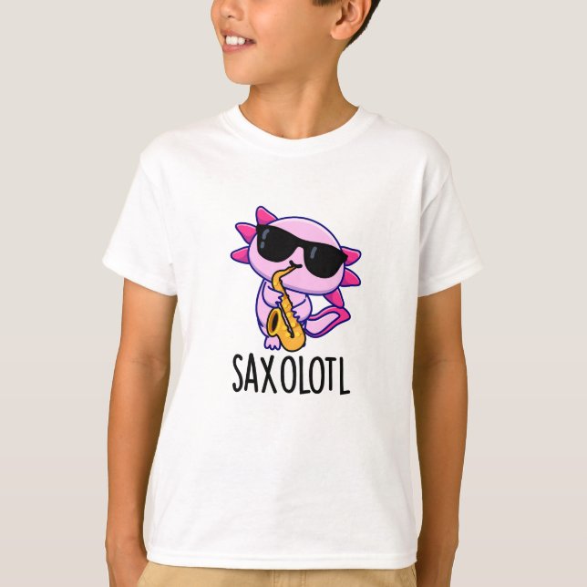 Camiseta Sax-olotl Graciosos Punteros Saxofónicos (Anverso)