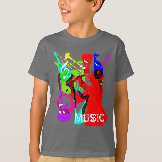 Camiseta Sax Player Instrumento musical Medley Music Graphi (Anverso)