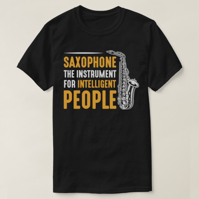 Camiseta Saxaphone Musical Instrumental Sax Player  (Diseño del anverso)