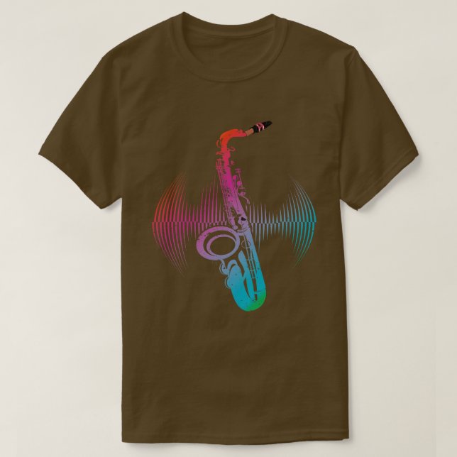 Camiseta Saxofo saxofonista de música de Jazz Instrumental (Diseño del anverso)
