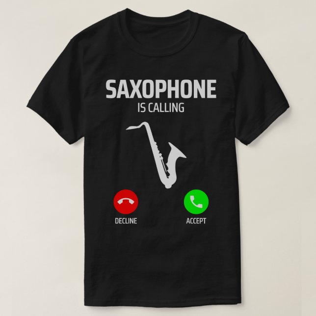 Camiseta saxofón 1 (Diseño del anverso)