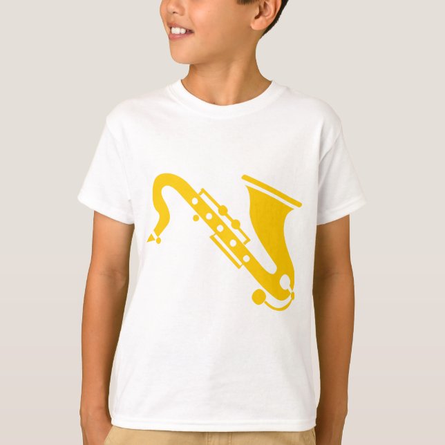 Camiseta Saxofón - Ámbar (Anverso)