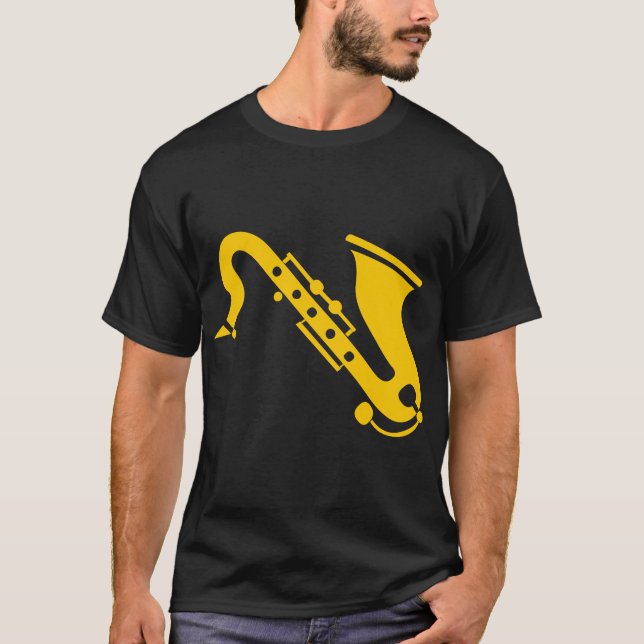Camiseta Saxofón - Ámbar (Anverso)