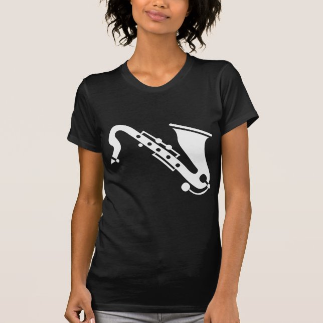 Camiseta Saxofón - Blanco (Anverso)