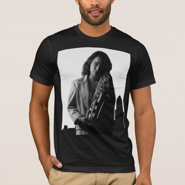Camiseta Saxofón Ciudad (Anverso)