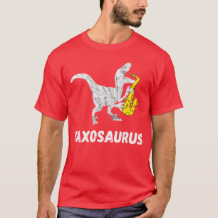 Camiseta Saxofón Cool Jazz Música Instrumento Dinosaurio Fu