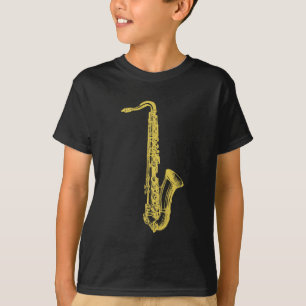Camiseta Saxofón de cobre amarillo
