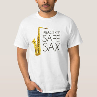 Camiseta Saxofón de la caja fuerte de la práctica