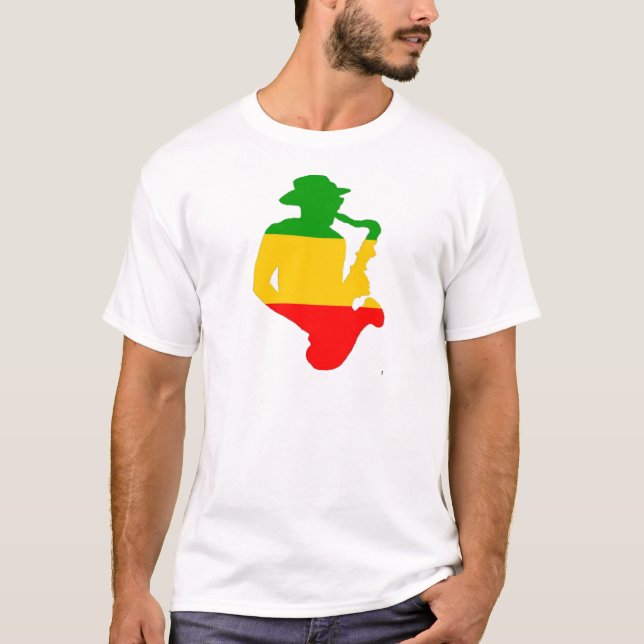 Camiseta Saxofón de Rasta (Anverso)
