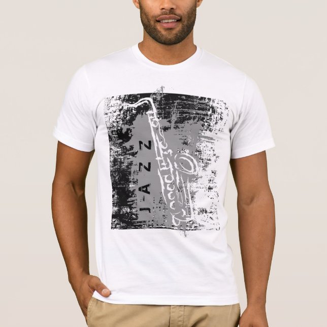 Camiseta Saxofón del jazz (Anverso)