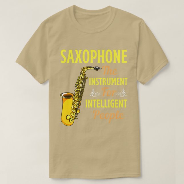 Camiseta Saxofón El Instrumento Para Personas Inteligentes  (Diseño del anverso)