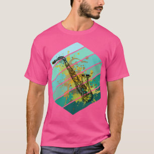Camiseta Saxofón Jazz Music Retro Vintage Classic Style S