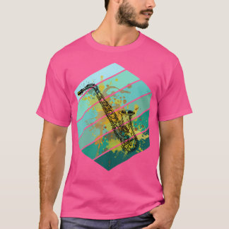 Camiseta Saxofón Jazz Music Retro Vintage Classic Style S