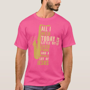 Camiseta Saxofón Jesús Jazz Músico Saxofonista
