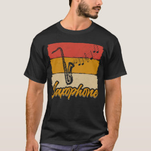 Camiseta Saxofón Jugador de Música Jazz Tenor 12