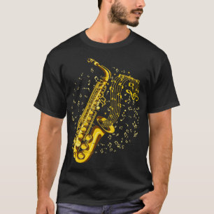 Camiseta Saxofón Lover Jazz Saxofonista Musical Saxofón