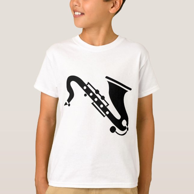 Camiseta Saxofón - Negro (Anverso)