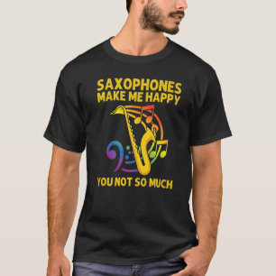 Camiseta Saxofón Para Hombres Mujeres Instrumento De Red