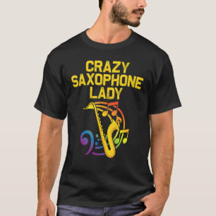 Camiseta Saxofón Para Mujeres Mamá Instrumento Led