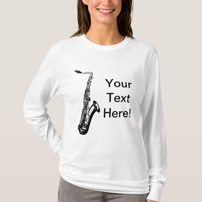 Camiseta Saxofón personalizado (Anverso)