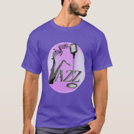 Camiseta Saxofón Player Musical Notes Jazz Music