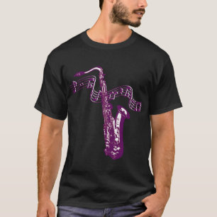 Camiseta Saxofón púrpura genial
