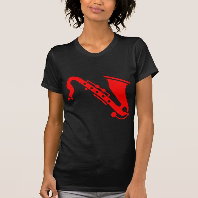 Camiseta Saxofón - Rojo (Anverso)