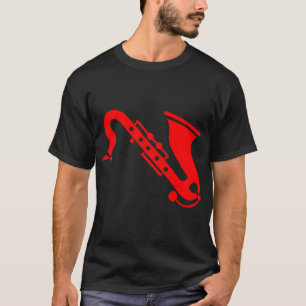 Camiseta Saxofón - Rojo