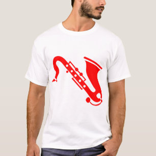 Camiseta Saxofón - Rojo