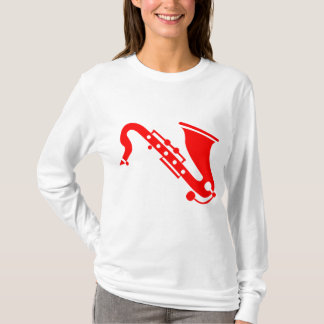 Camiseta Saxofón - Rojo