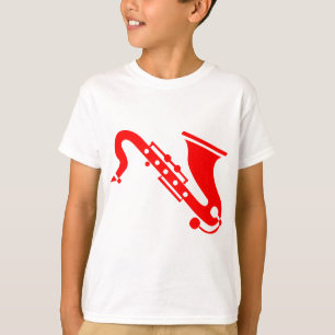 Camiseta Saxofón - Rojo
