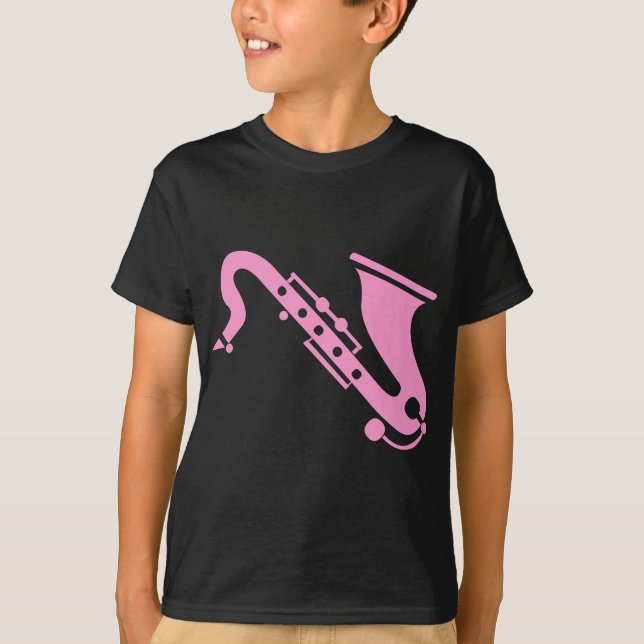 Camiseta Saxofón - Rosa (Anverso)