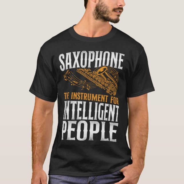 Camiseta Saxofón Saxofón El Instrumento Para Inteligencia (Anverso)