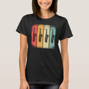 Camiseta Saxofón Saxofón Jugador Música Tensión de Jazz