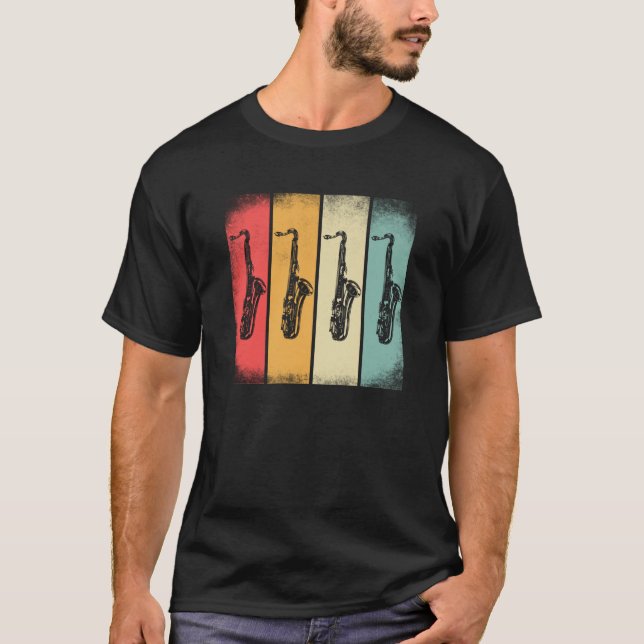Camiseta Saxofón Saxofón Jugador Música Tensión de Jazz (Anverso)