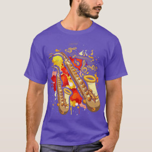 Camiseta Saxofón saxofonista del Jazz Musican