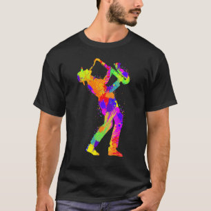 Camiseta Saxofón Saxofonista Músico de Jazz Hombres Niños