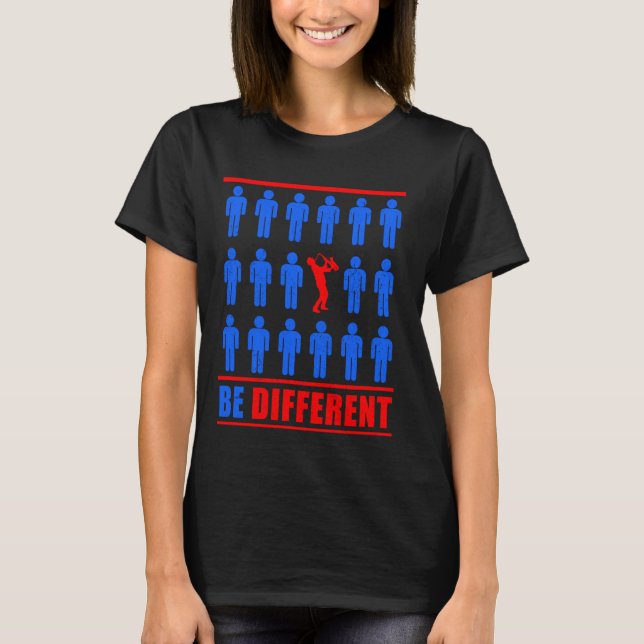 Camiseta Saxofón - Ser diferente (Anverso)