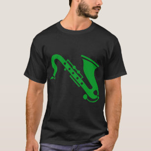 Camiseta Saxofón - Verde de hierba