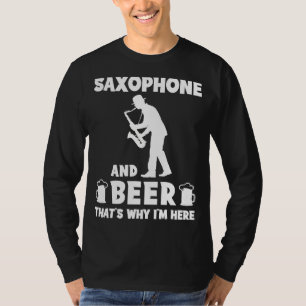 Camiseta Saxofón y Cerveza - El Duet Tee perfecto Música