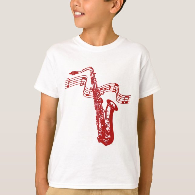 Camiseta Saxofón y notas (Anverso)