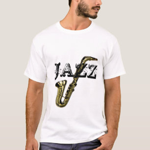 Camiseta saxofónica de jazz