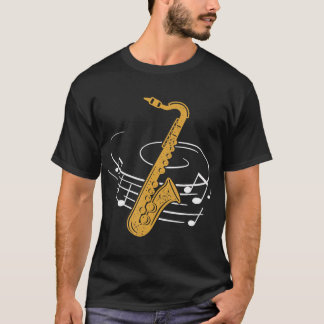 Camiseta Saxofonista de instrumentos de música jazz saxofón