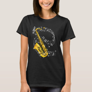 Camiseta Saxofonista de música jazz saxofonista